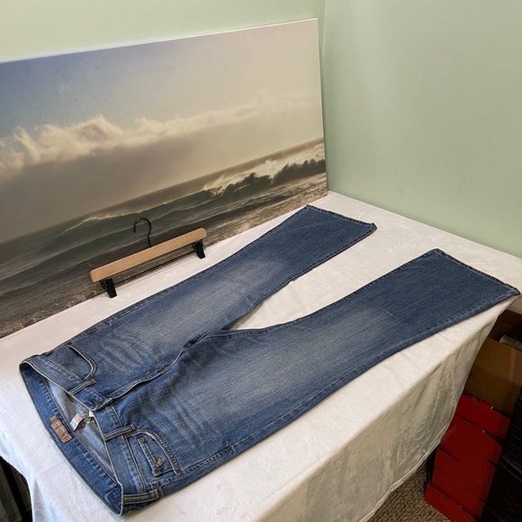 Nwt $79 Abercrombie & Fitch Flare Pants Blue Jeans 100% Cotton Vintage Y2K 12 R - Picture 8 of 12